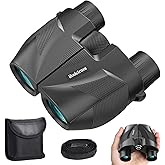 20x25 Compact Binoculars for Adults and Kids,High Powered Large Eyepiece Waterproof Binoculars,Easy Focus Bird Watching for Outdoor Hiking Travel, Black