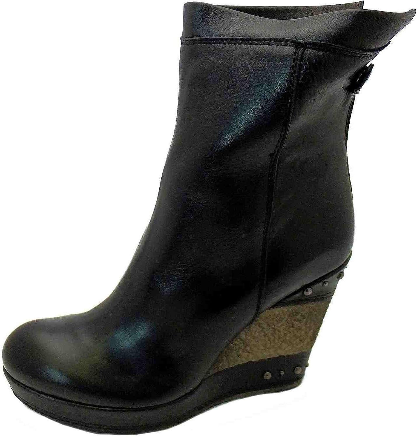 moda in pelle wedge boots