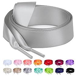 Booyckiy Flat Colorful Satin Ribbon Shoelaces