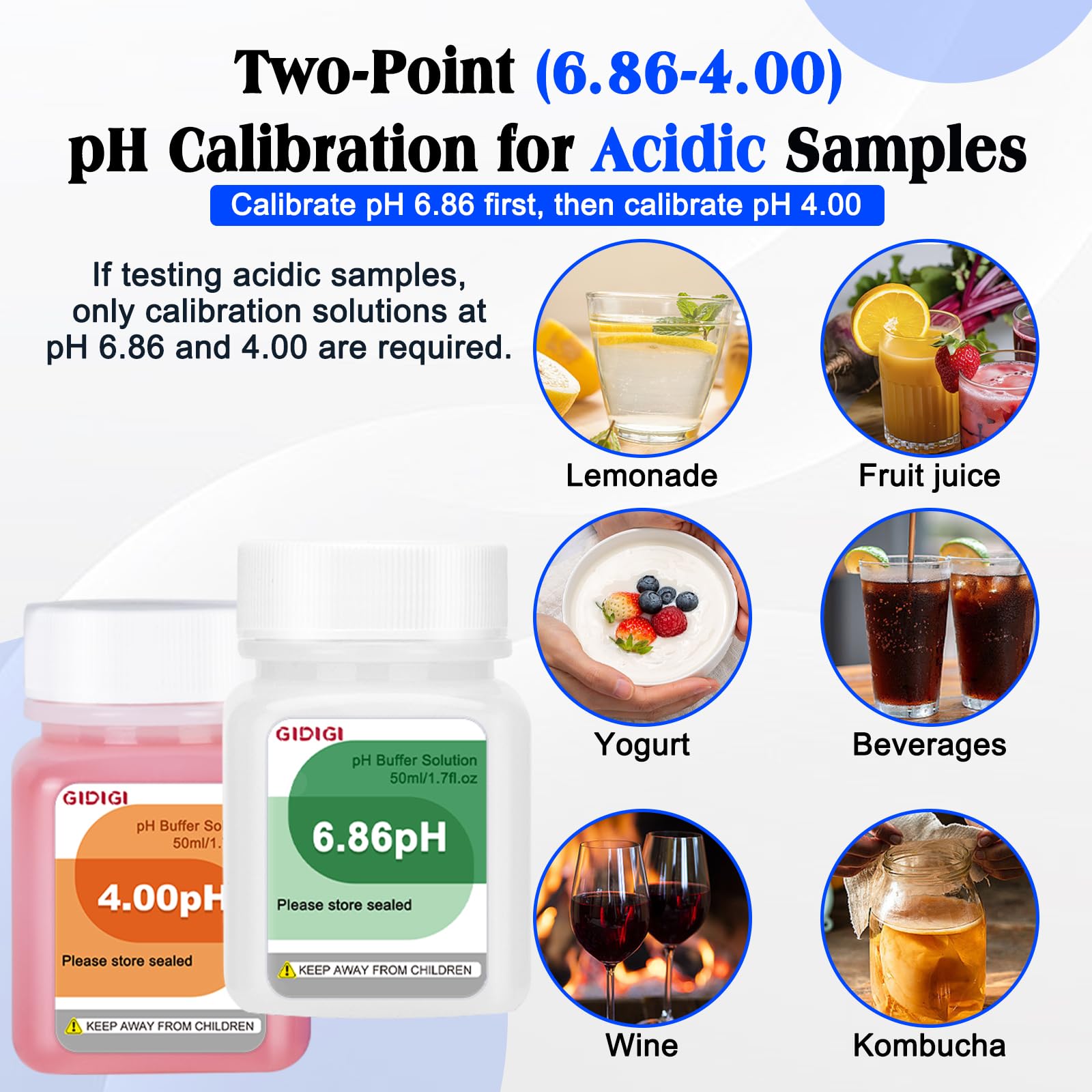 pH Calibration Solution Kit (4,7,10 Buffer Solution) & Electrode...