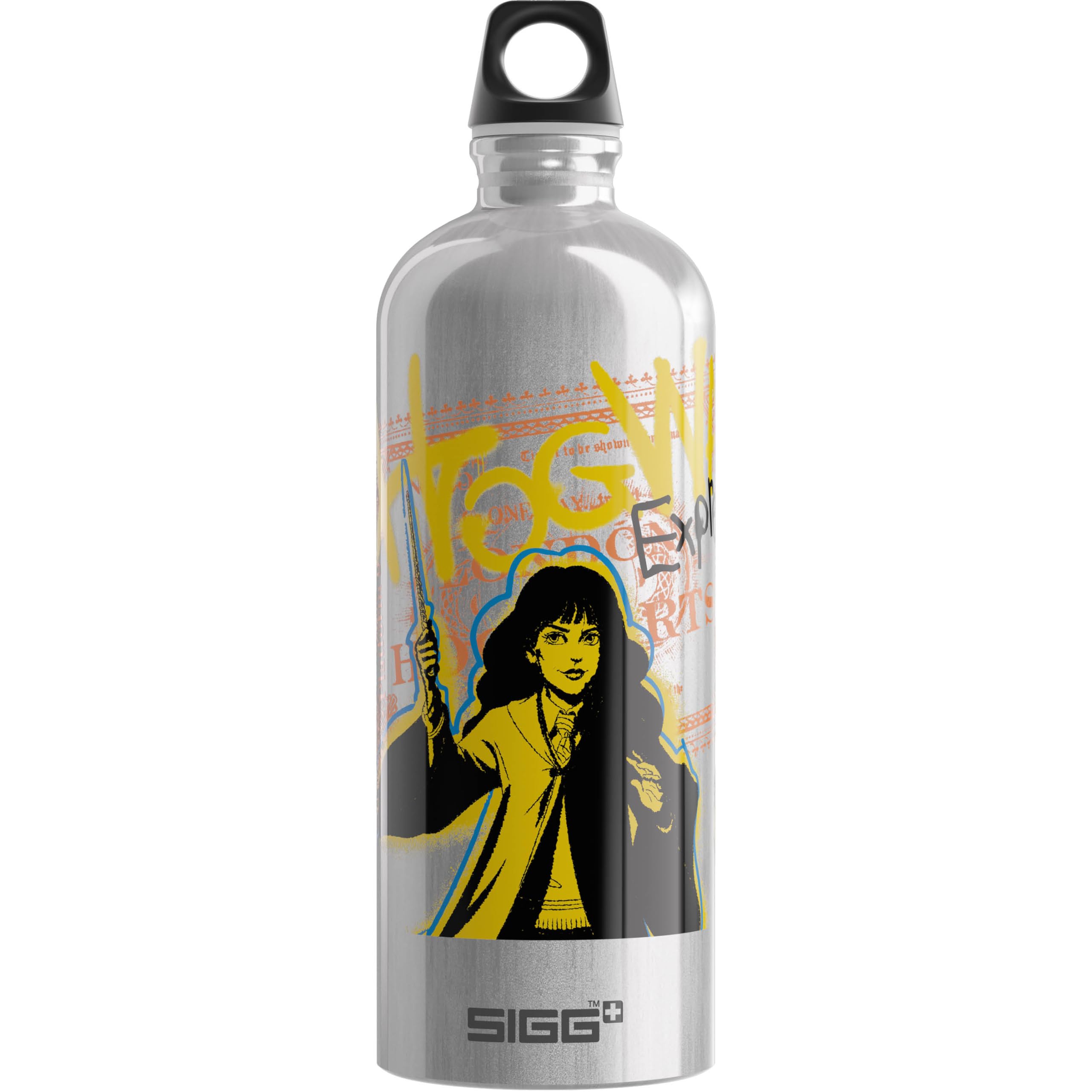 Sigg - Aluminium Water Bottle - Traveller Hogwarts Express - Climate Neutral Certified - Suitable For Carbonated Beverages - Leakproof - Lightweight - BPA Free - Grey - 1L
