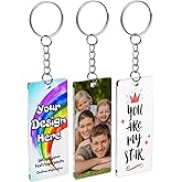 SUYANH 20 Custom Acrylic Keychains, Full-Color Printing with Photos, Texts & Logos, Personalized Gifts for Family & Business