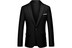 MAGE MALE Men's Suit Jacket One Button Elegant Solid Slim Fit Single Breasted Party Blazer Jacket