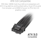 ASUS ROG Strix 1000W Gold Aura PSU ATX 3.0 PCIe 5.0 Modular 80 Plus Gold view 5