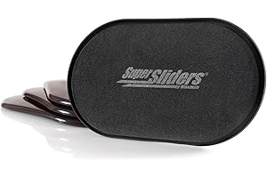 Super Sliders 5 3/4" x 9 1/2" Oval Reusable Furniture Sliders for Carpet - Effortless Moving and Surface Protection, Brown (4