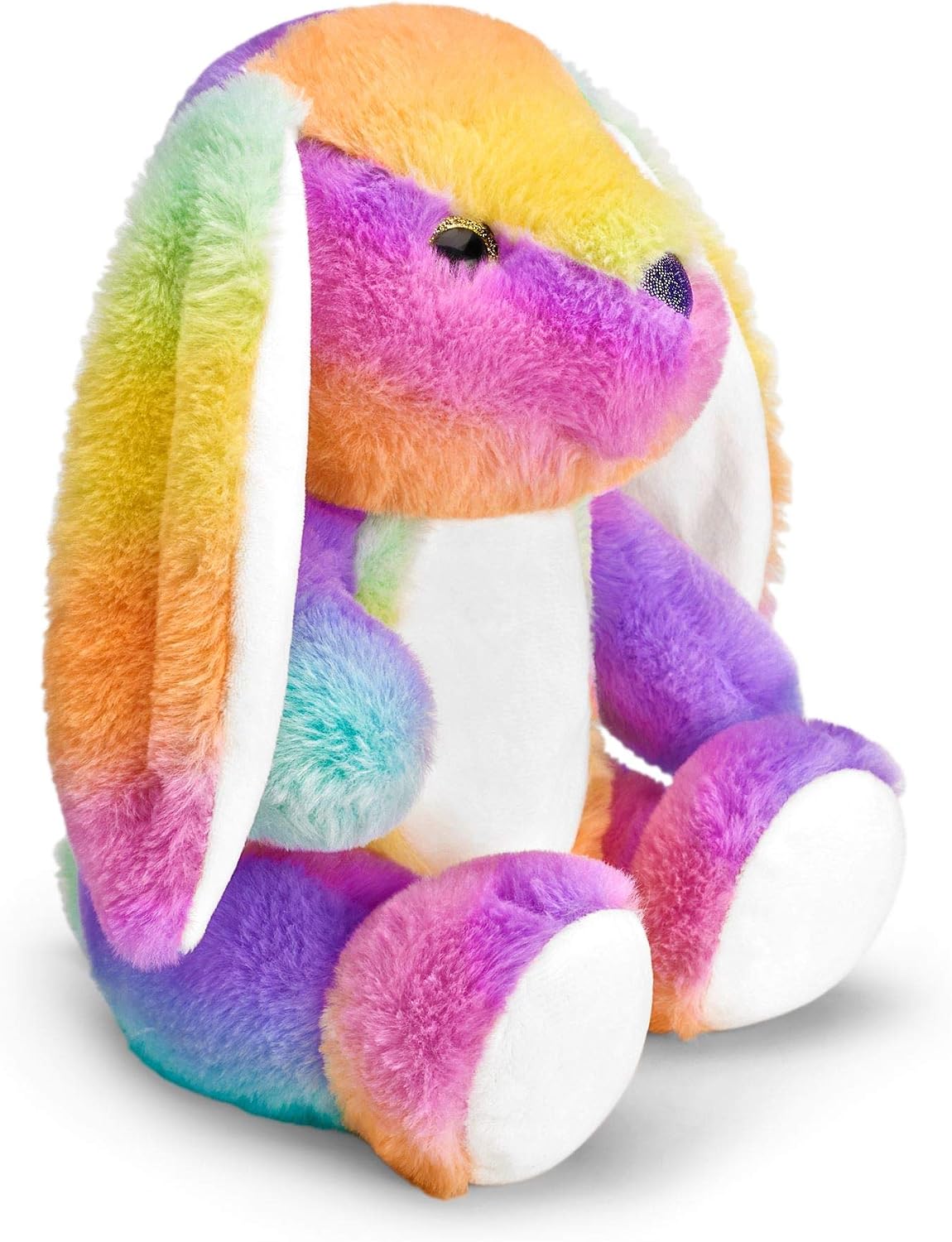 Mousehouse Gifts, Rainbow-Coloured Rabbit Soft Toy, Plush Cuddly Teddy for Children, Multicolor, 27 cm (Height) - Image 5
