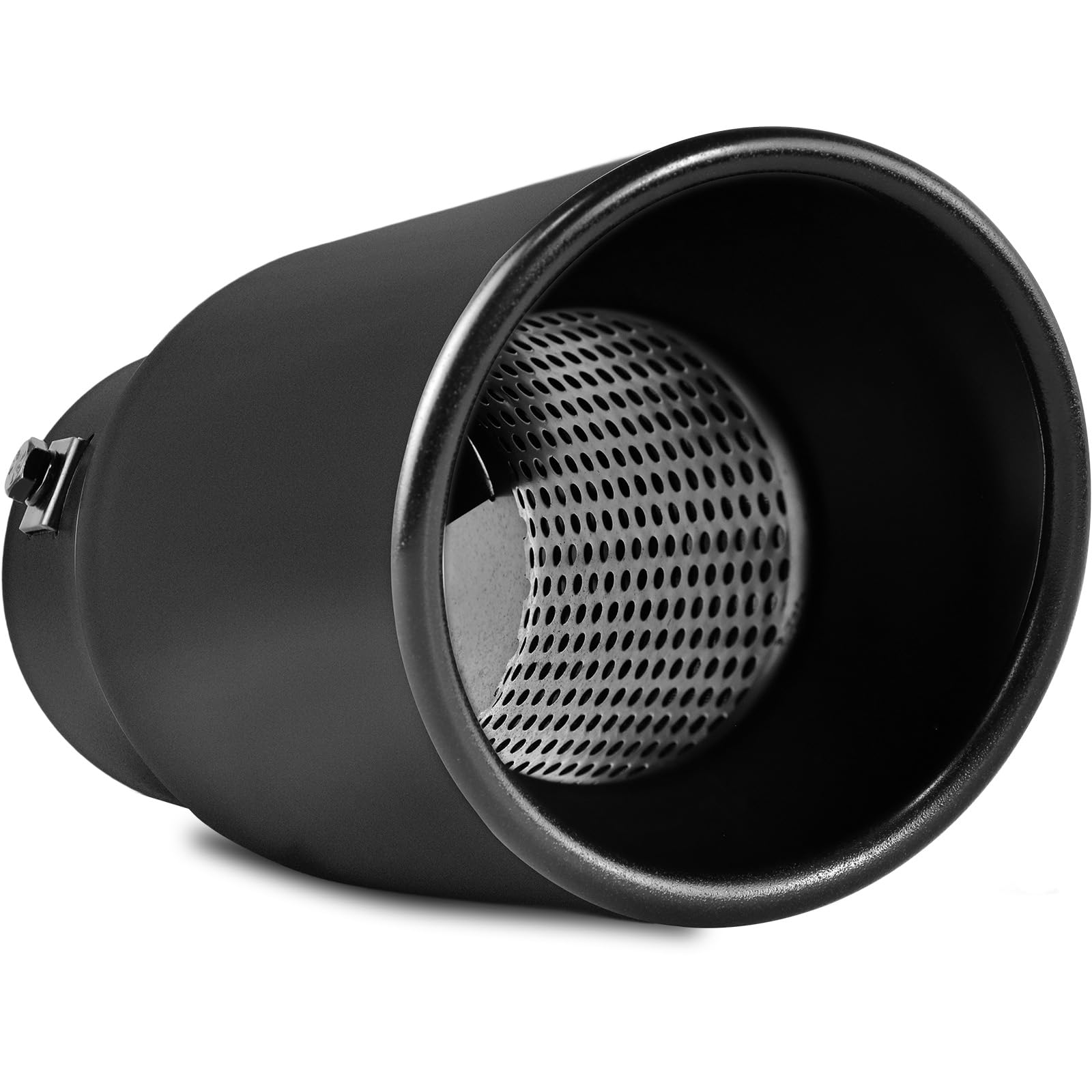 Photo 1 of MuRealy 1.5-2.5 Inch Exhaust Tip - 3" Inlet 4" Outlet 9" Length Black Powdercoat Exhaust Tip, Universal Stainless Exhaust Tips for 1.5"/1.75"/2.0"/2.25"/2.5" Outer Diameter Tailpipe, Bolt-On