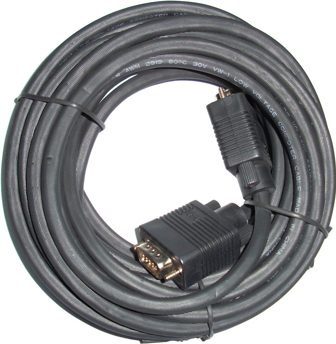 3 Go 10 m VGA M/M 10 M VGA (D-Sub) Black VGA Cable – VGA Cables (10 m, VGA (D-Sub), Black, Male/Male)