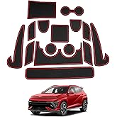 SHAOHAO for 2025 2026 Hyundai Kona Accessories Center Console Mats Cup Holder Console Liners Mats 2024 2025 2026 Kona (SEL Con./N-line/Limited) Car Door Pocket Storage Mats Non Slip Gate Slot Pad