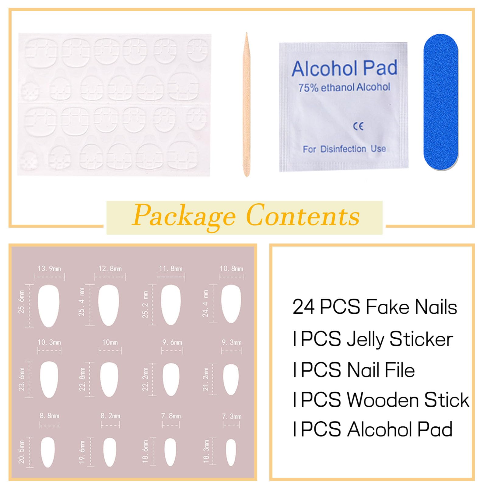 Almond Press on Nails Medium Fake Nails with 3D Seashell & Rhinestone Charms Designs Glossy Glue on Nails Summer Acrylic Nails Glitter Sequins False Nails Light Blue Stick on Nails for Women 24Pcs - Image 5