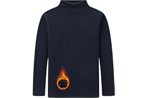 CUNYI Long Sleeve Turtleneck Shirts Mock Neck Girls Boys Cotton Undershirt Base Layer Thermal Tops Tees