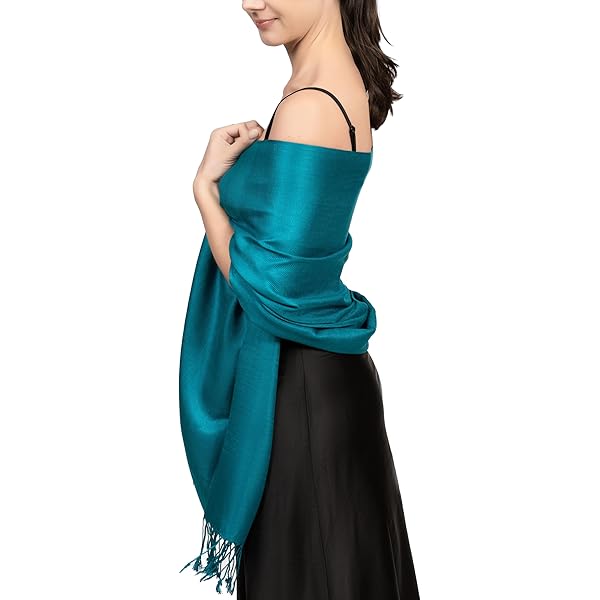 Satin Shawl Wrap Scarf for Evening Dresses Long Neckerchief Women