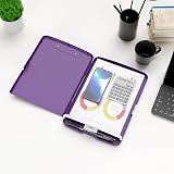 Hongri Clipboard with Storage Pen Holder Folder 8.5 x 11 Purple view 6