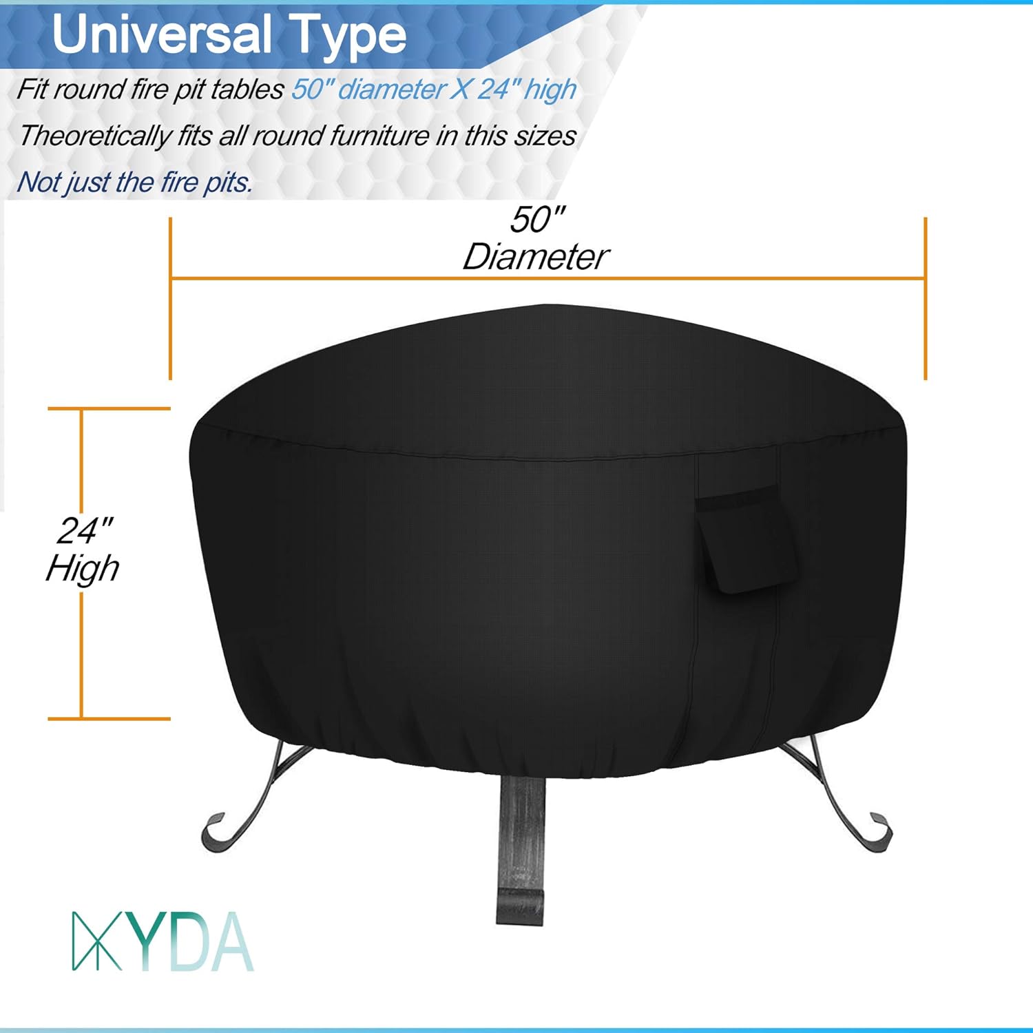 Yda Patio Square Fire Pit Cover 32 Inch Weather Resistant And Waterproof Outdoor Table Cover Patio Lawn Garden Outdoor Heating