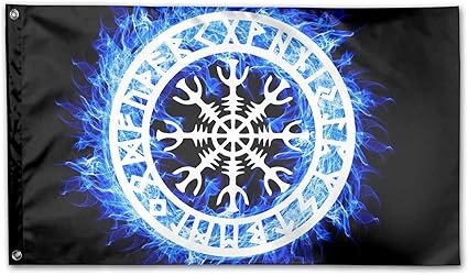 Amazon Com Hoosunflagrbfa Viking Norse Helm Of Awe Rune Protection Garden Flags 3 X 5 In Indoor Outdoor Decorative Home Fall Flags Holiday Decor Garden Outdoor