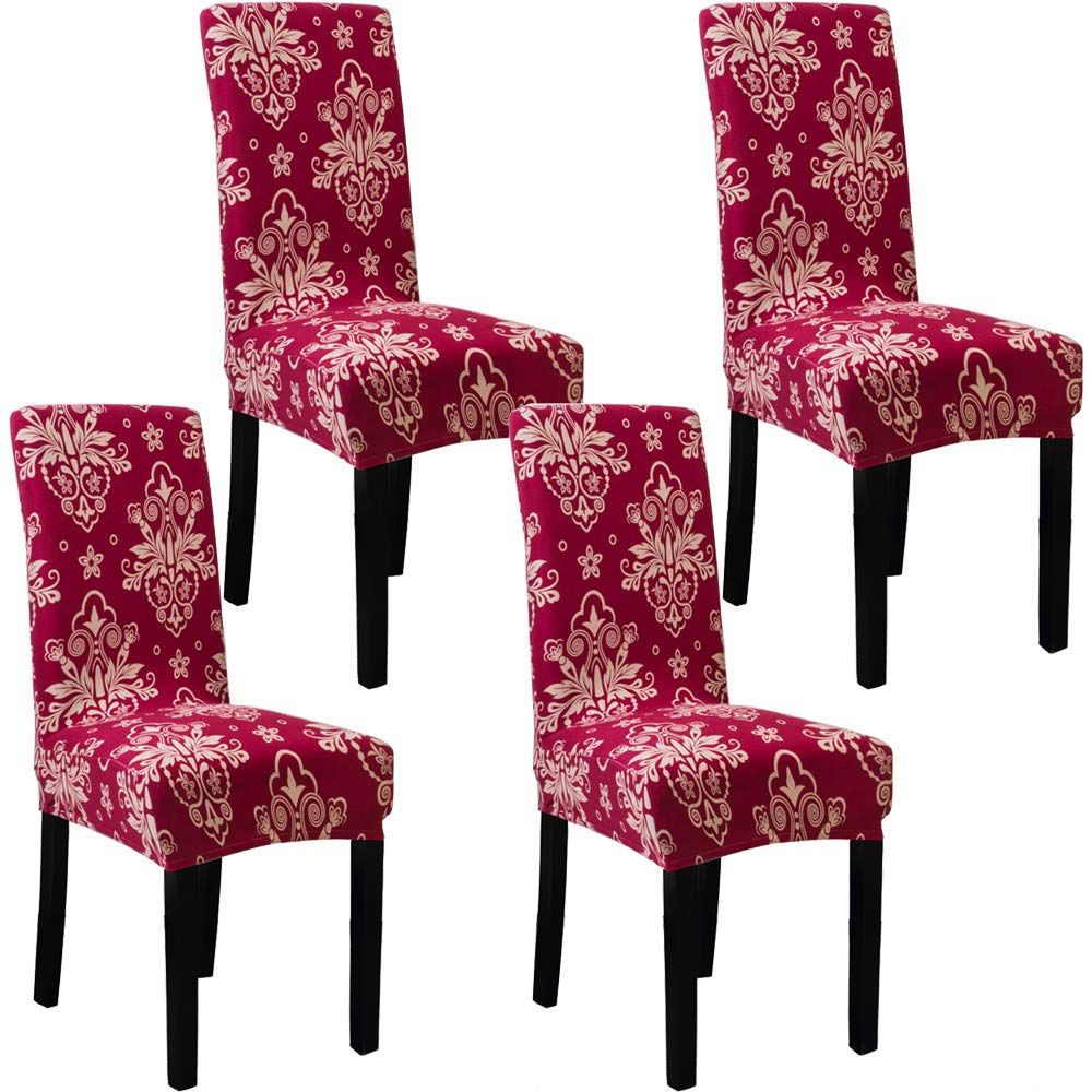 JMYDecor Chair Cover, [Set of 4/6] Stretch Dining Room Chair Covers High Back Chair Protective Cover Slipcover,Elastic Chair Protector Seat Covers for Dining Room Wedding Banquet Party Decoration