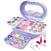 Tomons Kids Makeup Kit for Girls 5+, Real Washable Cosmetic Toy | Beauty Set , Birthday Toys Gift for 3 4 5 6 7 8 9 10 year Girls