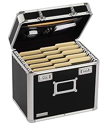 Vaultz Locking File Organizer Box - 13.5 x 13.25 x
