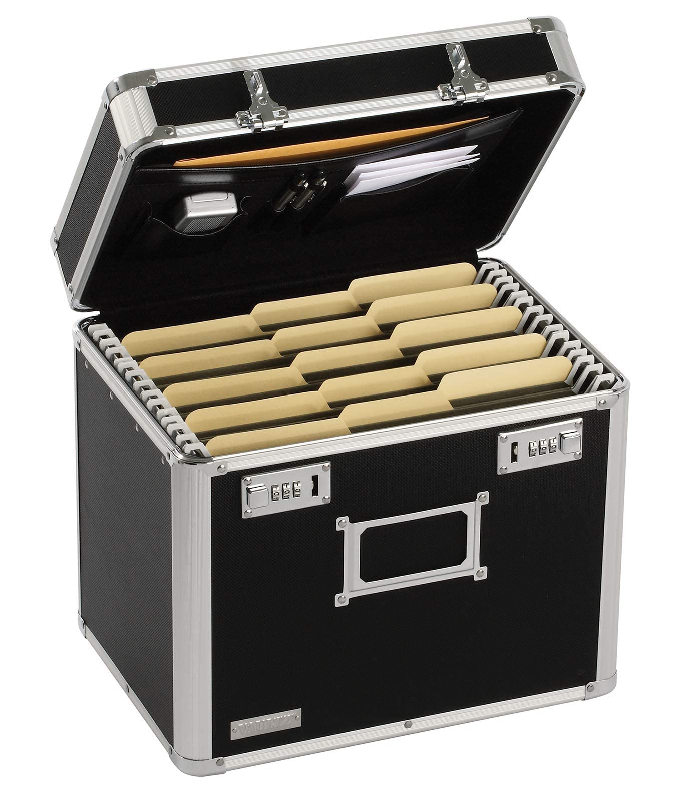 Vaultz Locking File Organizer Box - 13.5 x 13.25 x