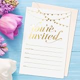 Sweetzer & Orange S&O Party Invitations 25 Gold Foil 4x6 with Envelopes view 3