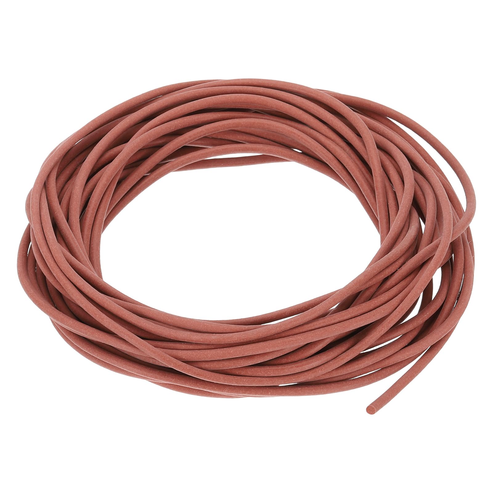 PATIKIL Silicone Foam Seal Strip, 10Meters(32.8Ft) 3mm(0.12") Dia Round High Density Solid Sponge Rubber Weather Stripping Cord for Sealing Gap Blocker Insulation, Red