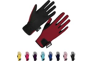 Amoy Kids Horse Riding Gloves Breathable Children Equestrian Horseback Anti-Slipping Boys & Girls Youth Outdoor Biking Cycling Sport Mitts