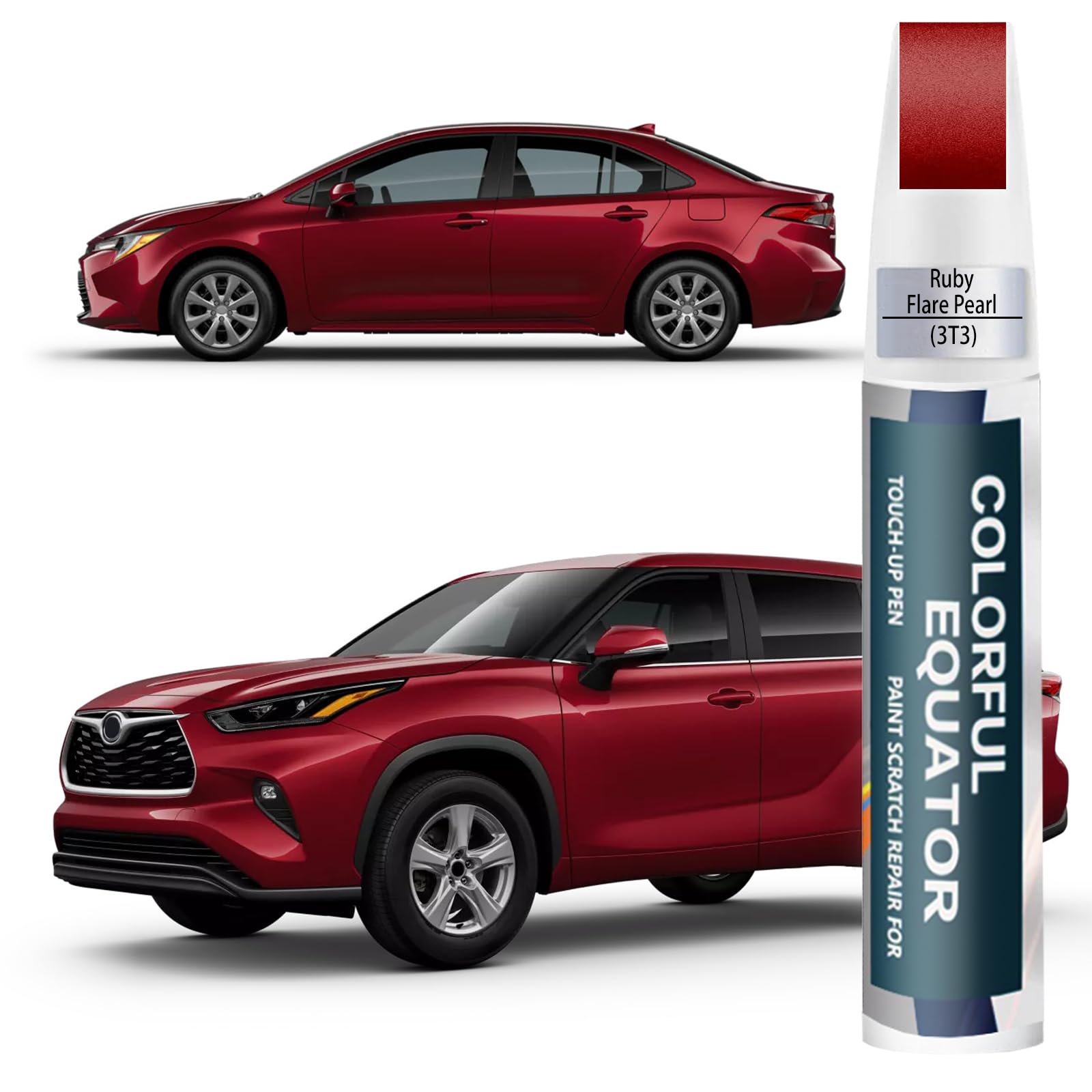 3T3 Ruby Flare Pearl Touch Up Paint for Toyota, Car