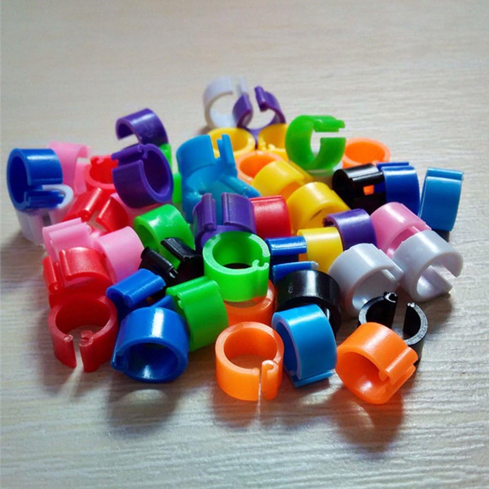 ghfashion Useful Chicken Pigeon Hen Leg Band Poultry Clip Rings For Dove Bird Chicks Duck Parrot (100Pcs)
