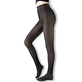 WILDROOMS Fleece Lined Tights Women Pantyhose Fake Translucent Warm Leggings Sheer Thick Tights For Winter