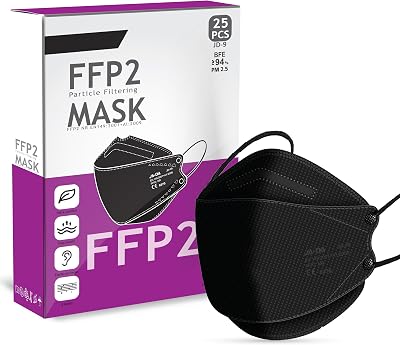 Cleanstro FFP2 Mask Pack of 25 Disposable Mask 5 Layer Filtration KN95