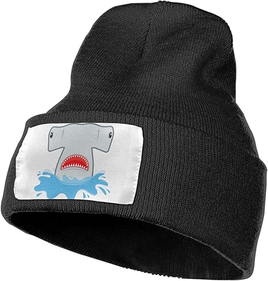 Hammerhead Shark with Open Mouth Men Women Winter Beanie Unisex