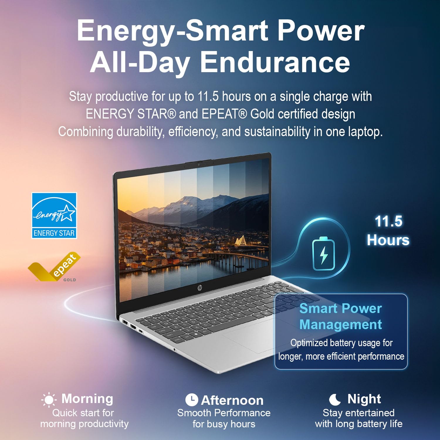 Portátil HP Pavilion de 15,6" | Procesador Intel Core i3 de 13.ª generación | 16 GB de RAM DDR4 | 640 GB de almacenamiento (SSD PCIe de 128 GB + 512 GB externo) | Windows 11 mejorado con IA | Cámara web de privacidad | Batería de hasta 11,5 horas