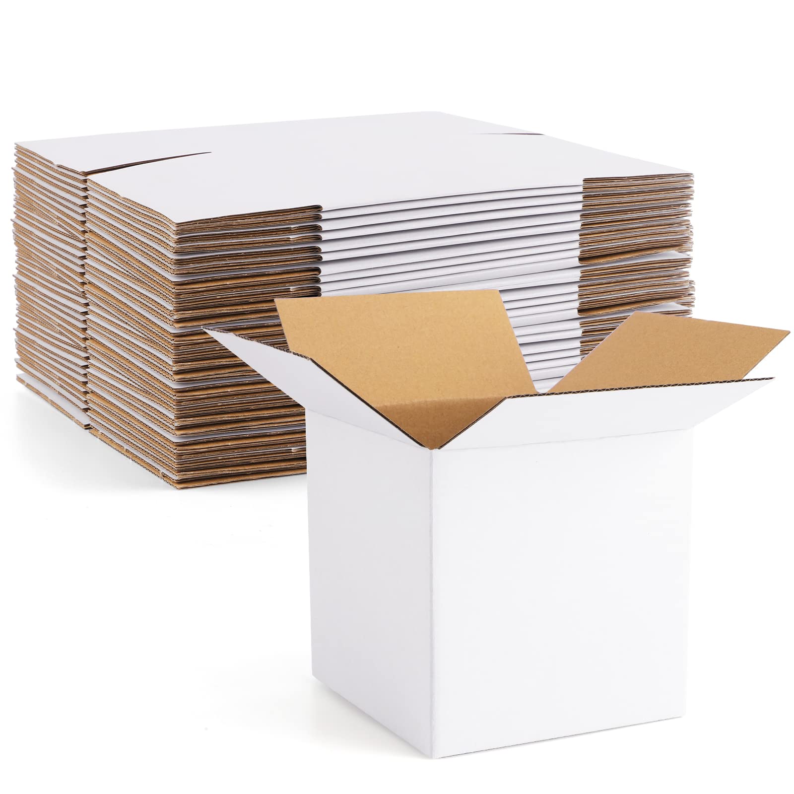 Photo 1 of Eupako 6x6x6 Cardboard Box Mailers 30 Pack White Cube Corrugated Small Shipping Boxes for Packaging Small Business, Mailing