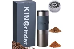 【Famous KOL Recommended】KINGrinder K2 Manual Hand Coffee Grinder with Bent Handle for French Press, Drip, Espresso with Assembly Consistency Stainless Steel Conical Burr Mill, 25g Capacity