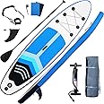 GZKYYLEGS Inflatable Stand Up Paddle Board SUP Accessories & Carry Bag, Wide Stance, Surf Control, Non-Slip Deck, Leash, Paddle and Pump, Standing Boat for Youth & Adult