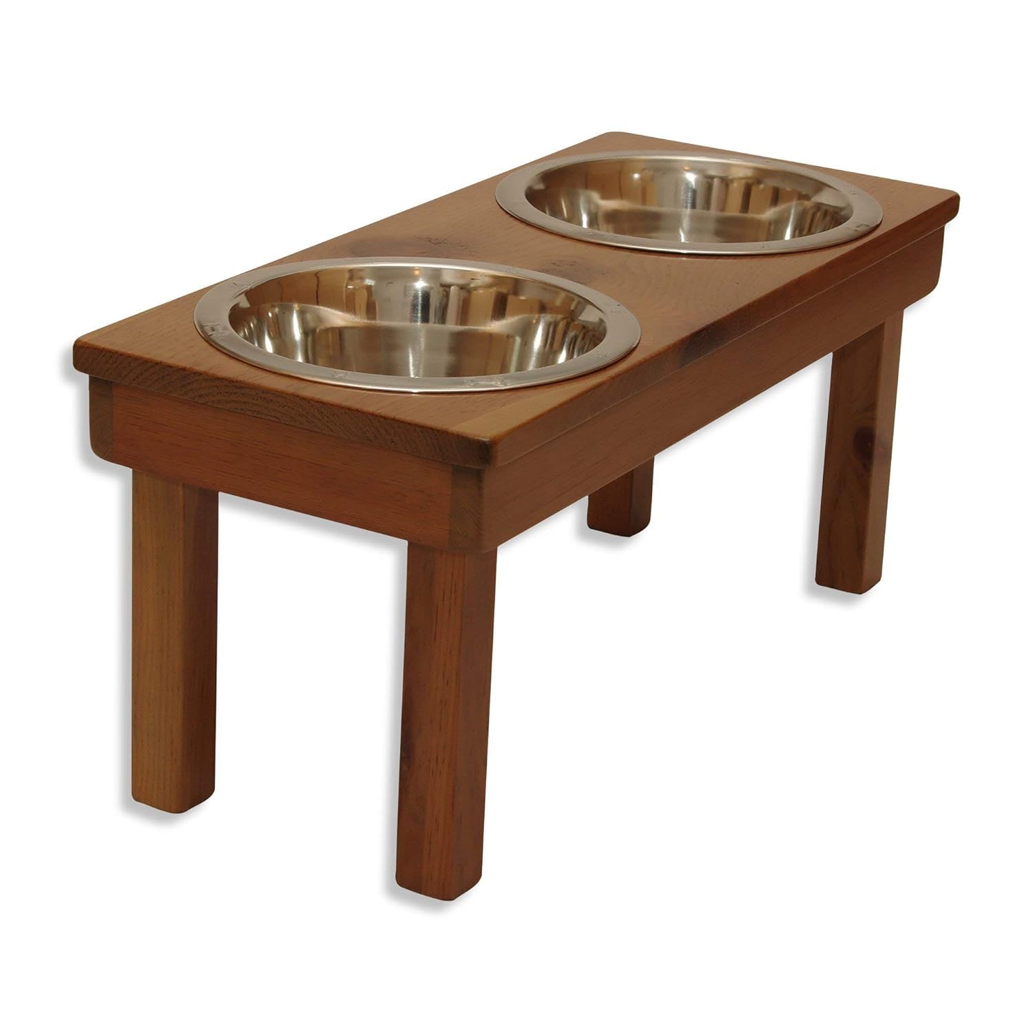 Amazon Com Raised Dog Bowl 12 Tall Medium Double Bowl Elevated