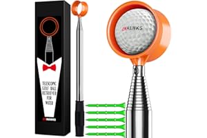 ONHAWKS Golf Ball Retriever for Water,Telescopic 12Ft/9Ft Stainless Steel Shaft Two-Sided Easy Pick Up Balls,Unbreakable Head Retriever Tool Golf Accessories Golf Gift for Men