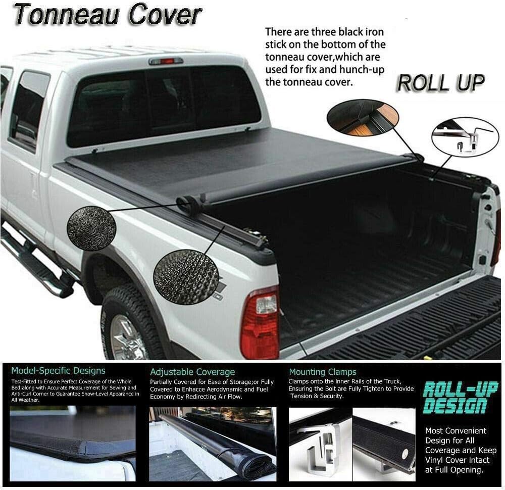 Amazon Com U Drive Auto Lock Soft Roll Up Tonneau Cover For 2015 2018 Ford F150 Stlyside With 8 Feet 96 Inch Bed Only Automotive