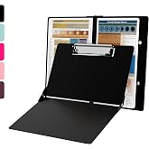 Nursing Clipboard with Nursing and Medical Edition Cheat Sheets Nursing School Essentials - Aluminum Foldable Nurse Clip Boards Essential Accessory for Efficient Patient Care (Black)