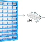 TekBox DIY Tool Bits Storage Organiser Unit 60 Small Drawers Workshop Cabinet view 2
