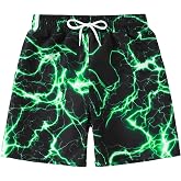 Floerns Boy's Fashion Ice Cream Drawstring Waist Summer Swim Trunks Shorts