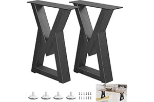 Y-CFHFC 16 Inch Metal Bench Legs Coffee Table Legs, Heavy Duty Iron Desk Legs Industrial Furniture Legs,DIY Dining Table Legs,Modern Side Table Legs, Office Table Legs(Diamond Shape,2PCS)