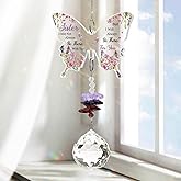 Aremdys Sister Gifts, Butterfly Crystal Suncatcher Ornament for Sisters, Mother's Day, Birthday, Christmas