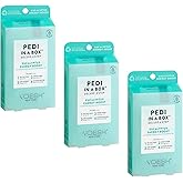 VOESH Pedi in a Box 4 Step Eucalyptus Energy Boost - 3 Pack, Pedicure Set, At-Home Pedicure, Spa Pedicure, Foot Soak, Foot Scrub, Pedicure Foot Spa