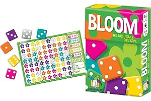 Gamewright - Bloom - The Colorful Wild Flower Roll and Write Dice Game, 5"