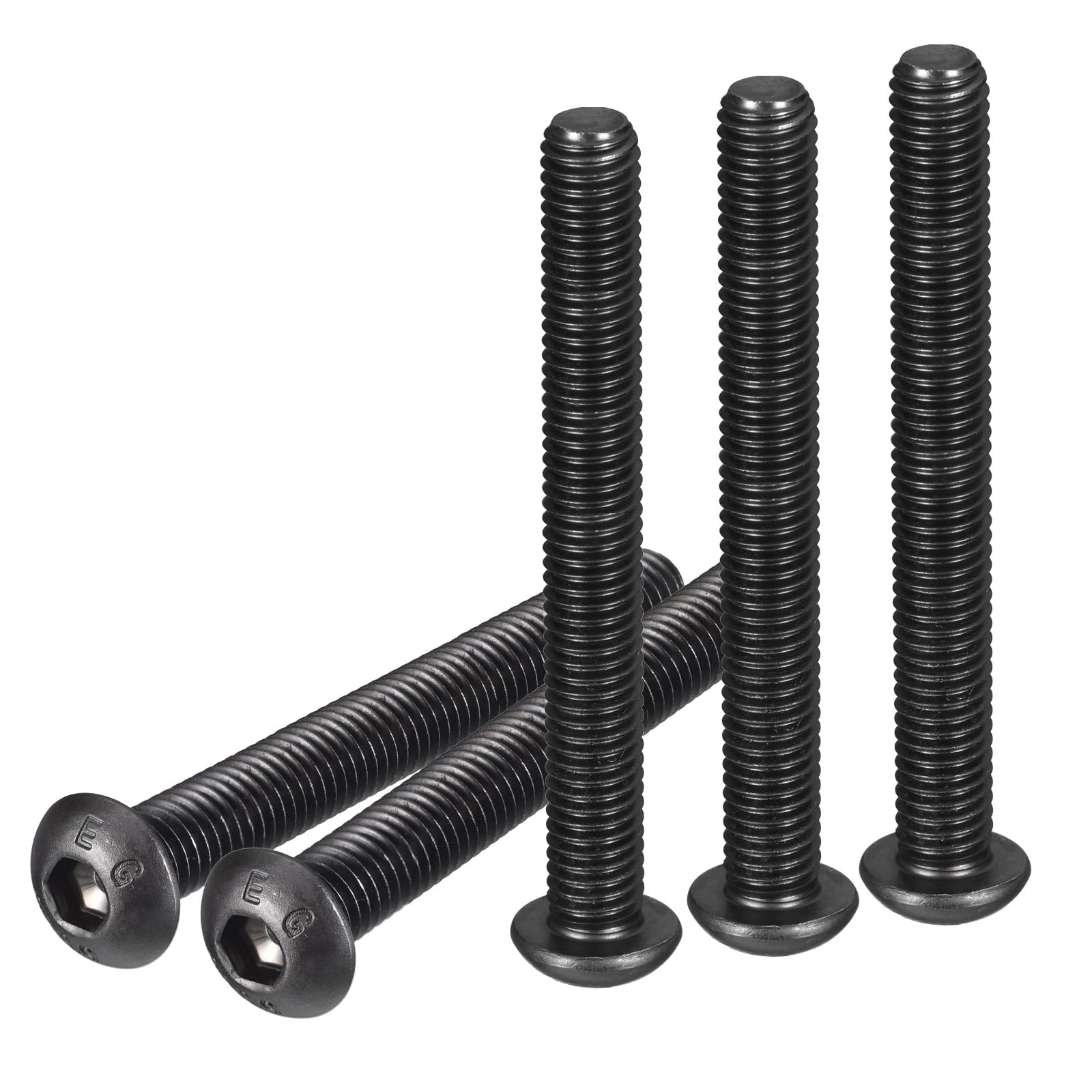 DTGN M8-1.25x70mm Button Head Socket Cap Screws - 10Pack - Good for Machine - Carbon Steel Black Oxide - Hex Drive Full Thread UNC Fasteners — image 1