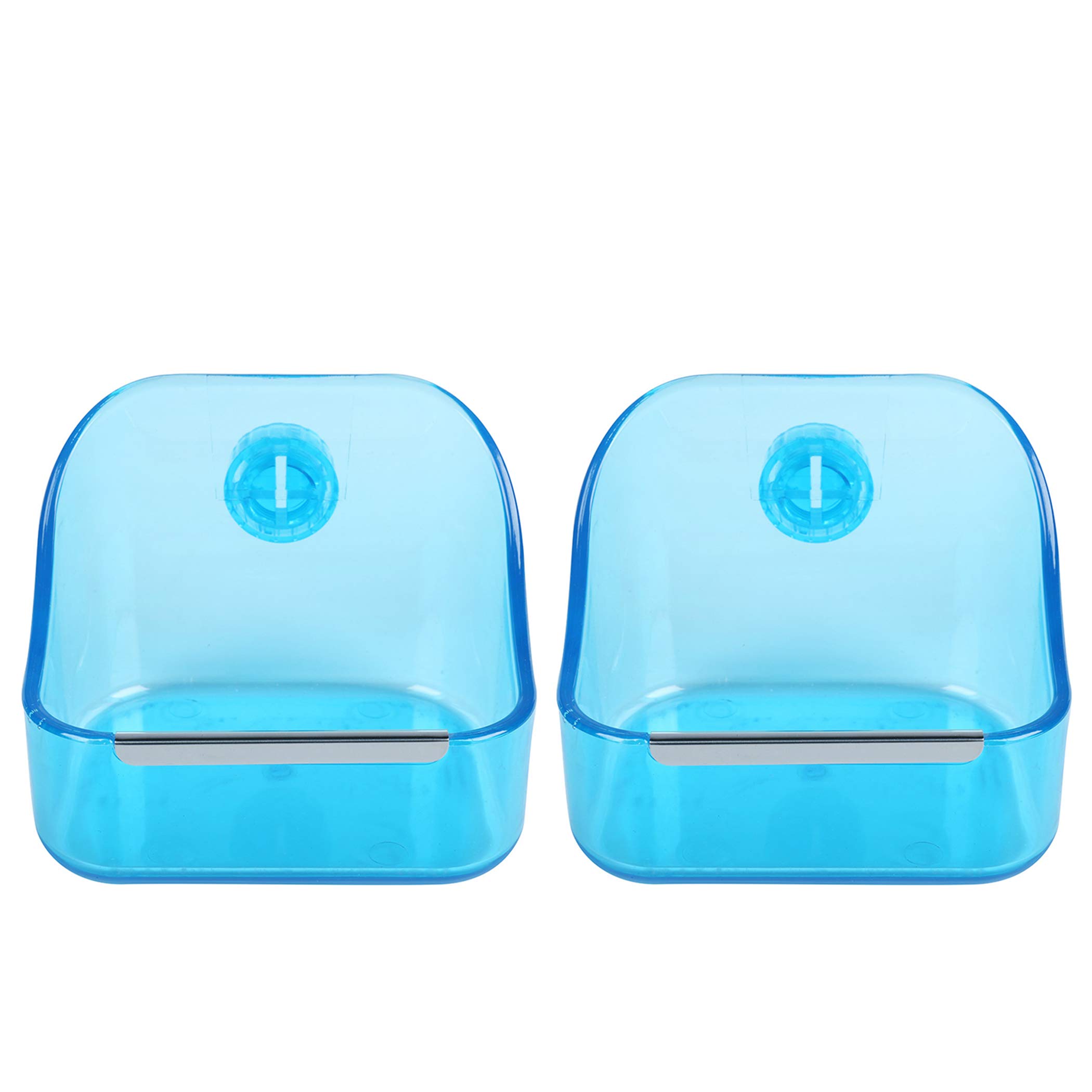 Photo 1 of (2 Pack) 5" x 3-3/4" x 4" CalPalmy Food and Water Bowl for Rabbit, Chinchilla, Guinea Pig - The Best Tip-Proof, Clip-On Food Dishes for Rabbits and Small Pets