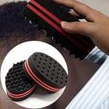 LAMXD 2 Pcs Hair Sponge Brush Big Small Holes Afro Coils Dreads Wave view 7