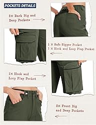 Moosehill Cargo Hiking Pants Women High Waisted