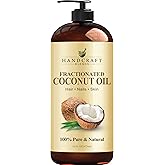 Handcraft Blends Fractionated Coconut Oil - 16 Fl Oz - 100% Pure and Natural - Premium Grade Carrier Oil for Skin, Hair and B